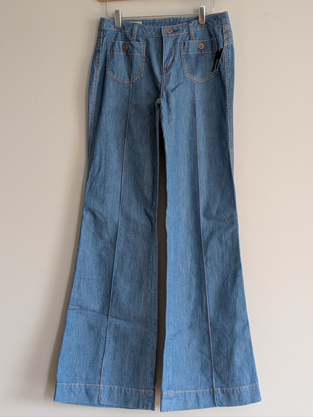 NWT Buffalo David Bitton wide-leg Long Tall MORGAN stretch jeans 28 x 34. 5